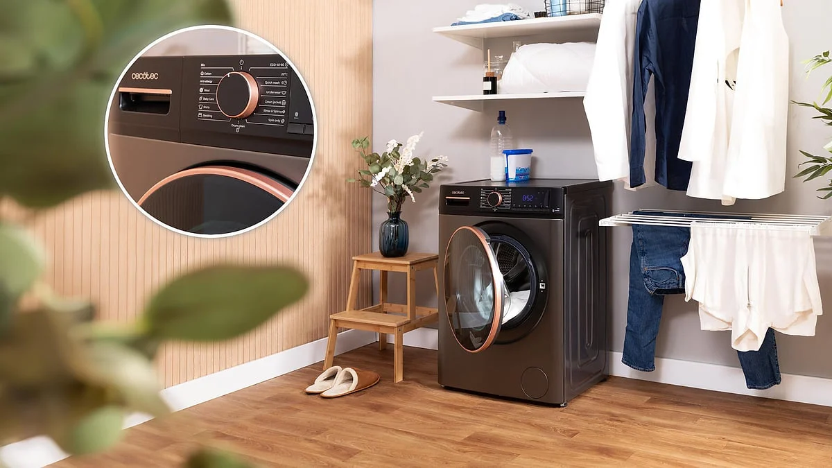 Lavadora Cecotec 10 Kg 1400 rpm Clase A Inverter Steel A