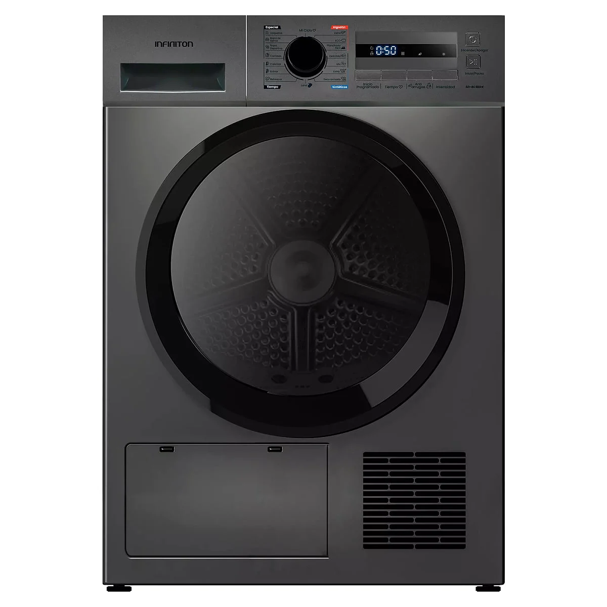 Secadora Infiniton SD-BC8DDX 8 Kg Bomba de Calor Inox