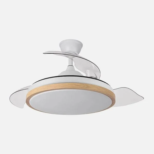 Ventilador techo Abrila Evros 72 W 6120 lm Blanco/Haya 3 Aspas Desplegables