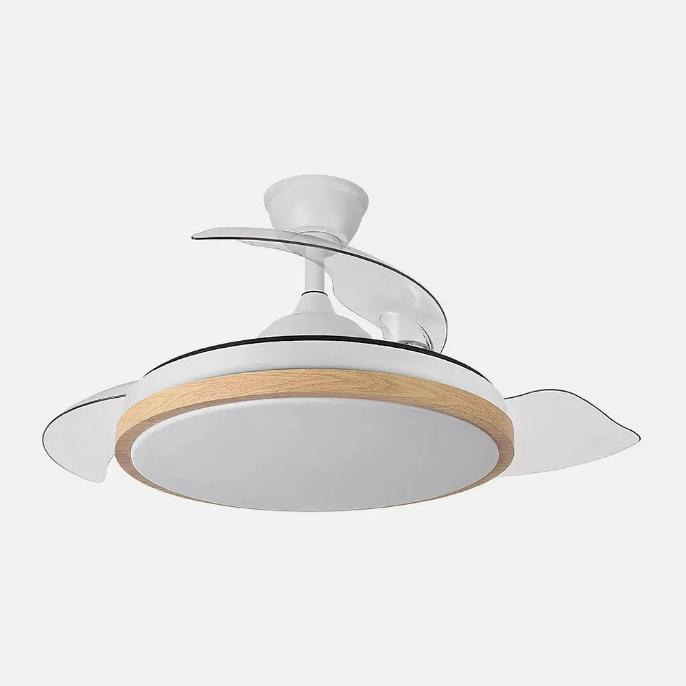 Ventilador techo Abrila Evros 72 W 6120 lm Blanco/Haya 3 Aspas Desplegables