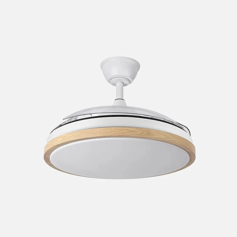Ventilador techo Abrila Evros 72 W 6120 lm Blanco/Haya 3 Aspas Desplegables
