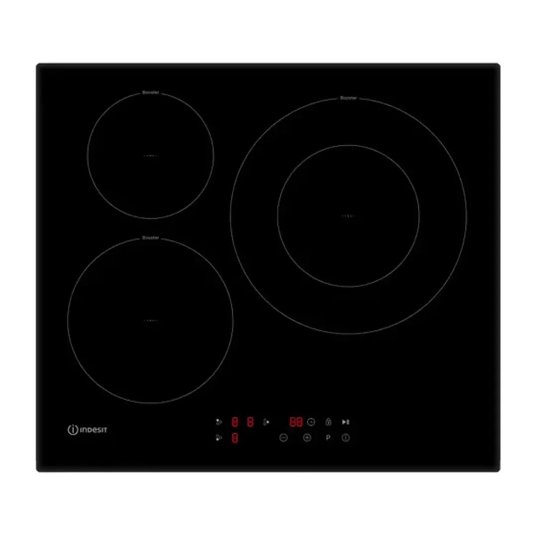 Vitrocerámica Indesit ISF13Q60 NE 7200 W 3 Zonas Negra