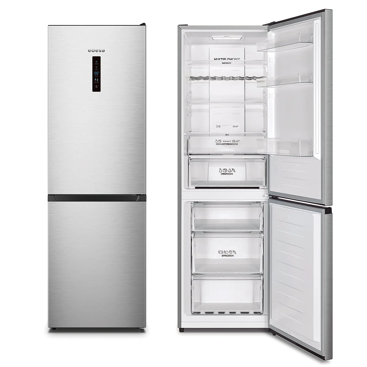 Frigorífico Uro 186X60 Clase E Inox NF Cajón 0º