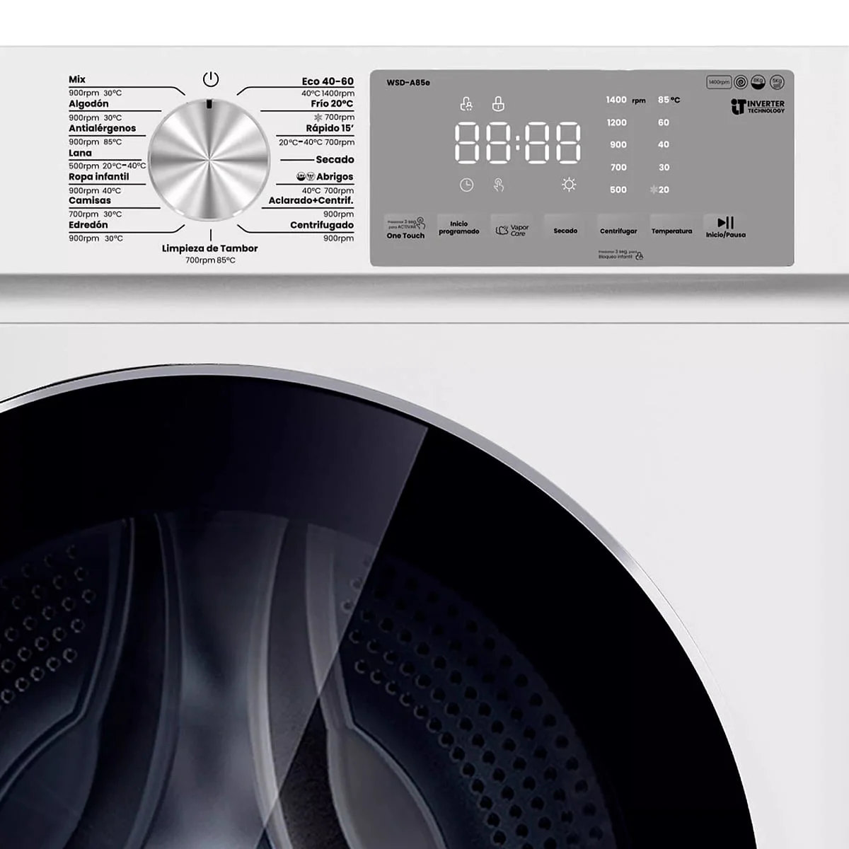 Lavadora Infiniton WSD-A85E 8 Kg 1400 rpm Clase A/D