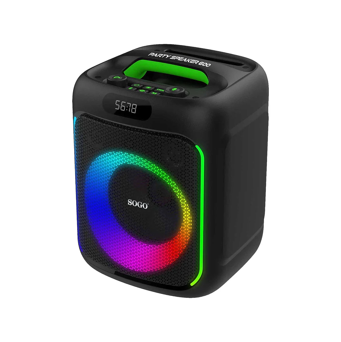 Altavoz Sogo Portátil Cuadrado 7" Bluetooth 40W TWS Negro