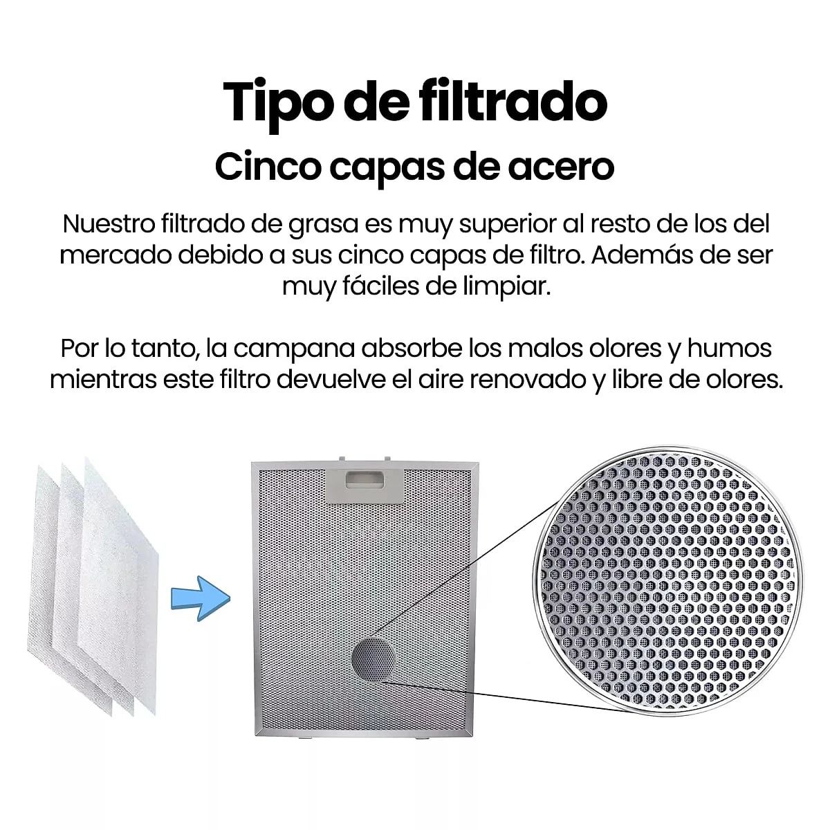 Campana Cristal Infiniton CMPTRAL-SG60 60 cm Negra