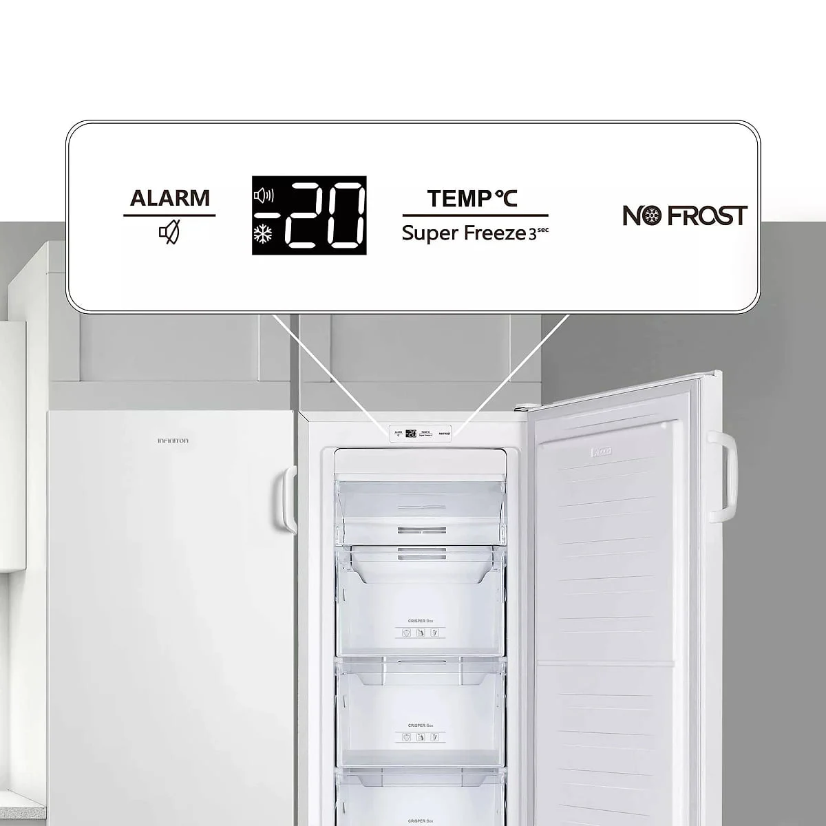 Congelador Infiniton CV-184L14WEB 155 L No Frost Clase E Blanco