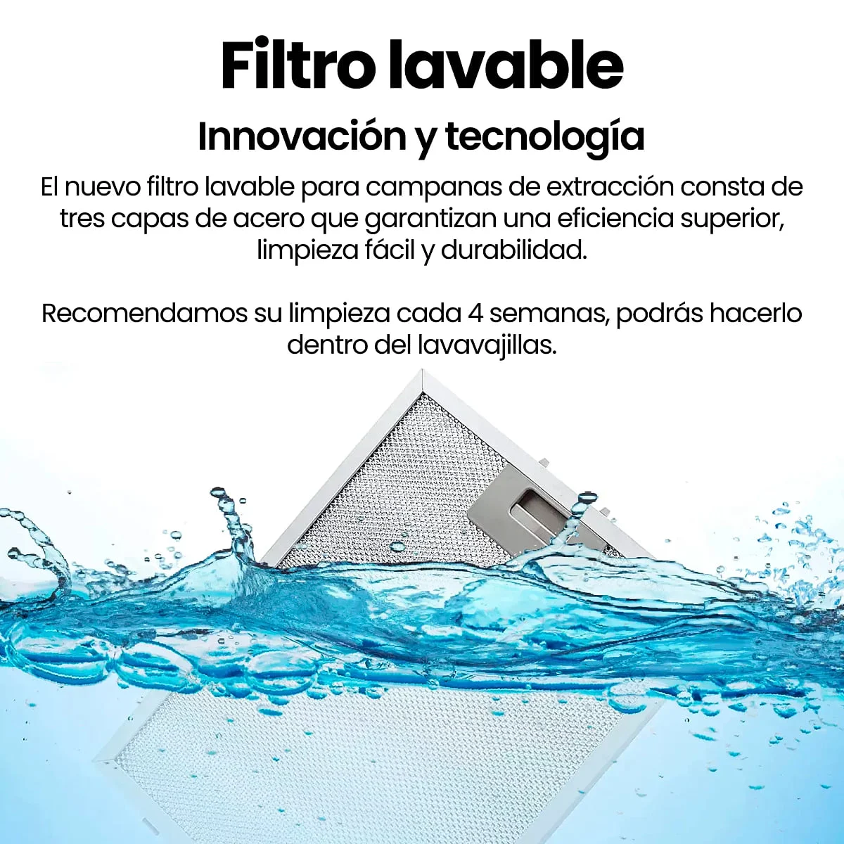 Campana plana Infiniton CMPG-A7035 70 cm 600 m3/h Clase AP Inox