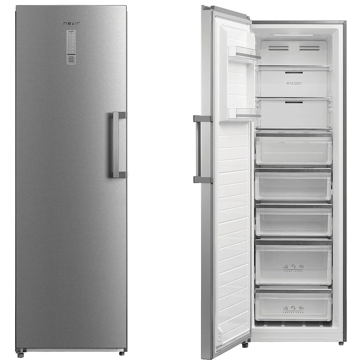 Congelador Nevir NVR-5623CVSDI Inox DUAL No Frost