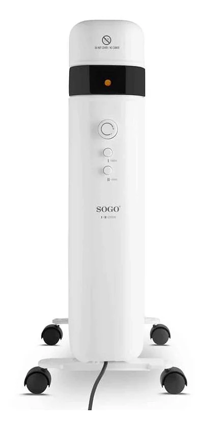 Emisor Térmico Sogo 2000 W 9 Elementos Portátil Blanco