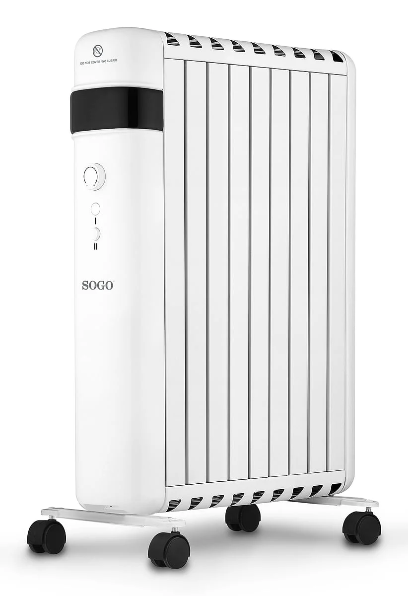 Emisor Térmico Sogo 2000 W 9 Elementos Portátil Blanco