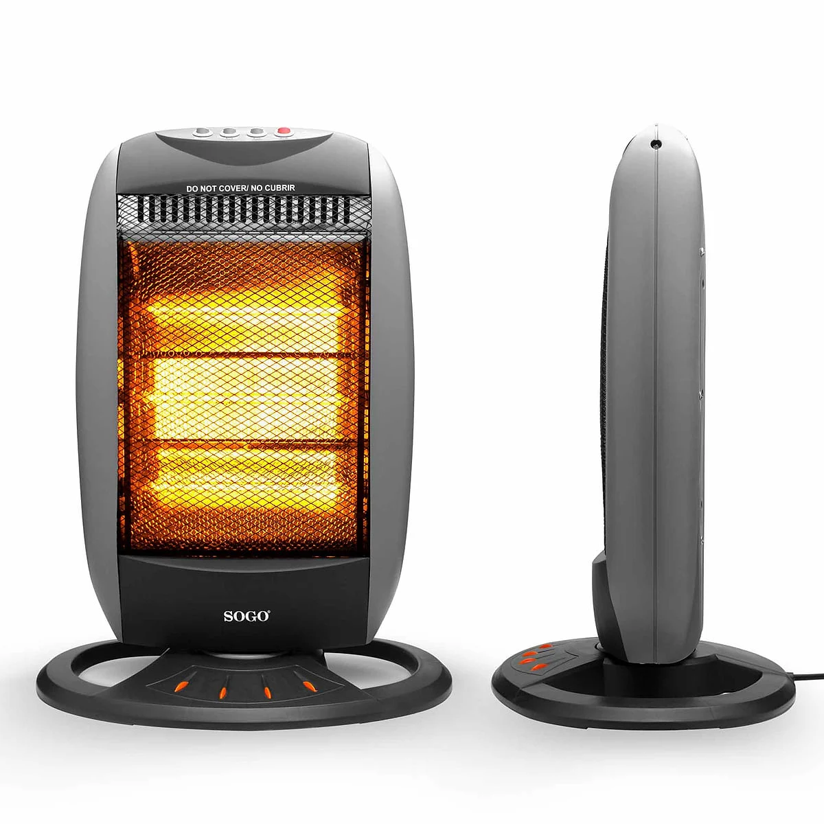 Estufa Alógena Sogo SS-18226 Giratoria 3 Tubos Cuarzo 1200W
