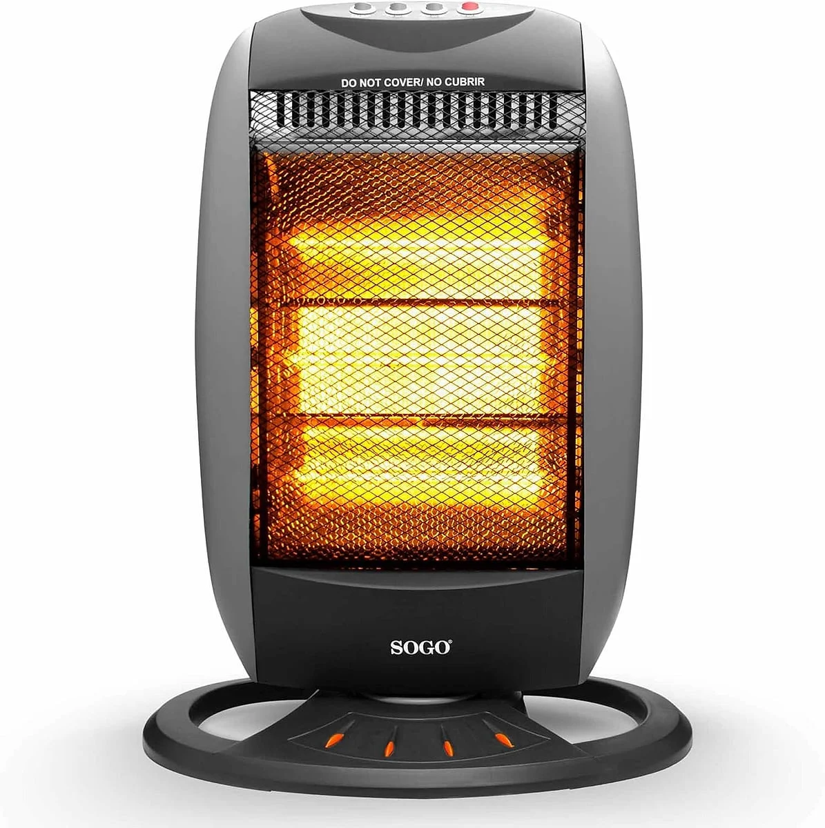Estufa Alógena Sogo SS-18226 Giratoria 3 Tubos Cuarzo 1200W