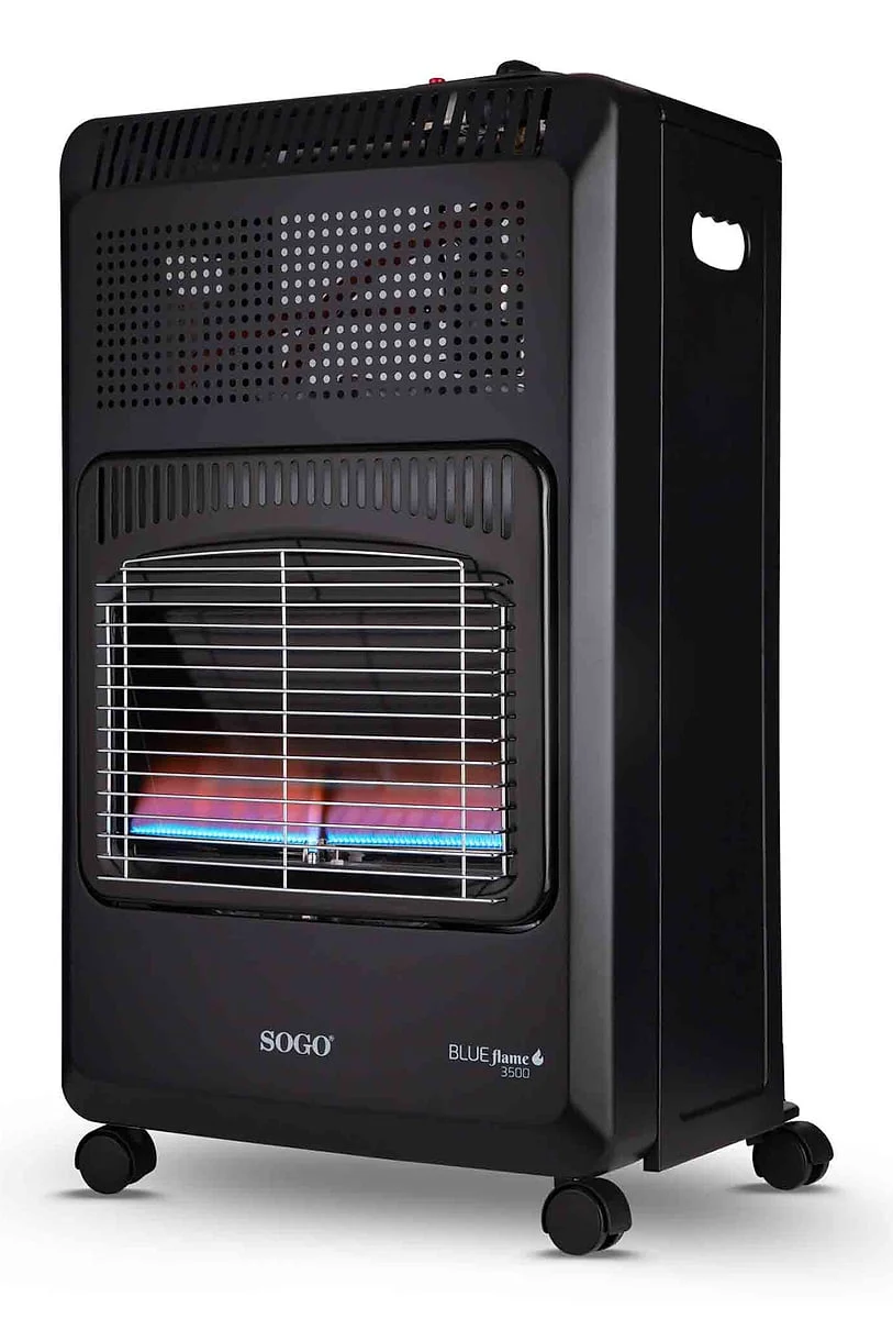 Estufa Catalítica Sogo LLAMA AZUL 3500W Gas GLP Negra