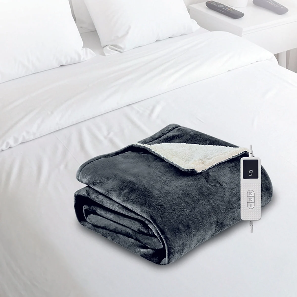 Manta eléctrica Sogo SS20250 180x130 cm 160 W Gris
