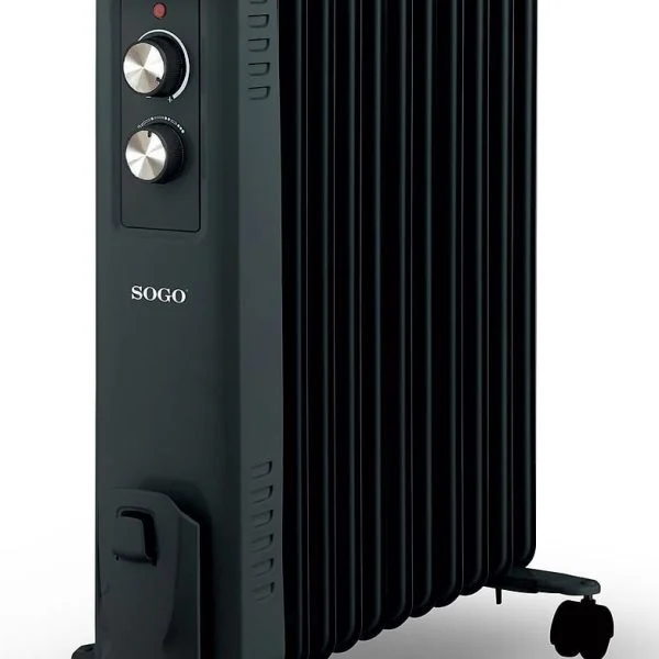 Radiador de aceite Sogo 11 elementos 2500W Negro