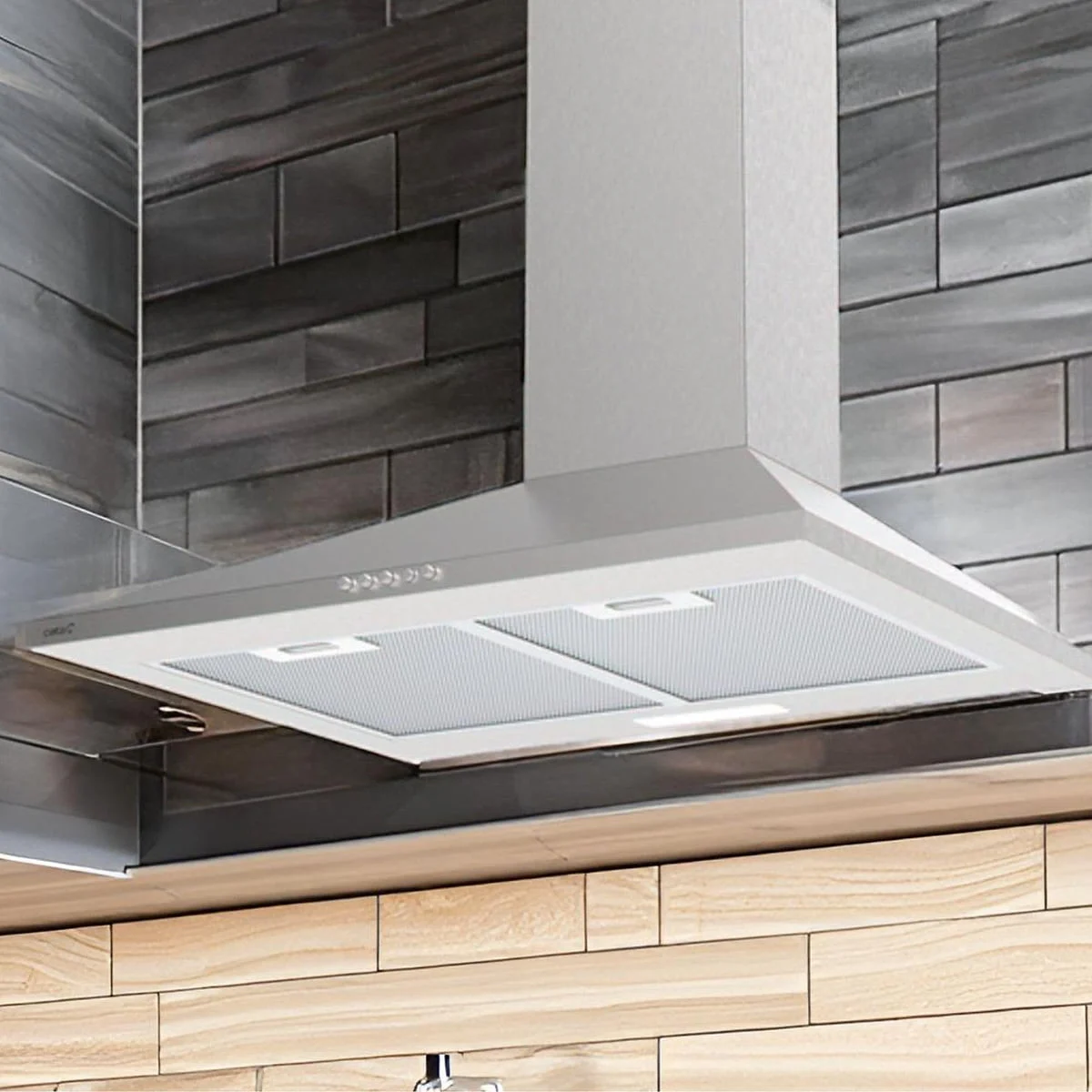 Campana piramidal Cata VK 6000 X 60 cm Inox 395 m3/h Clase A