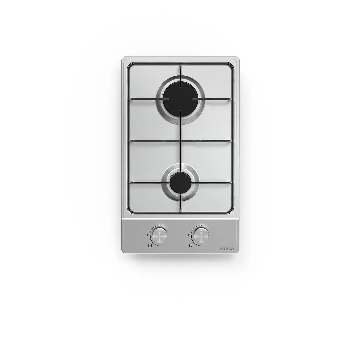 Encimera Gas Edesa EGX-3022 TI N 2 Fuegos Inox