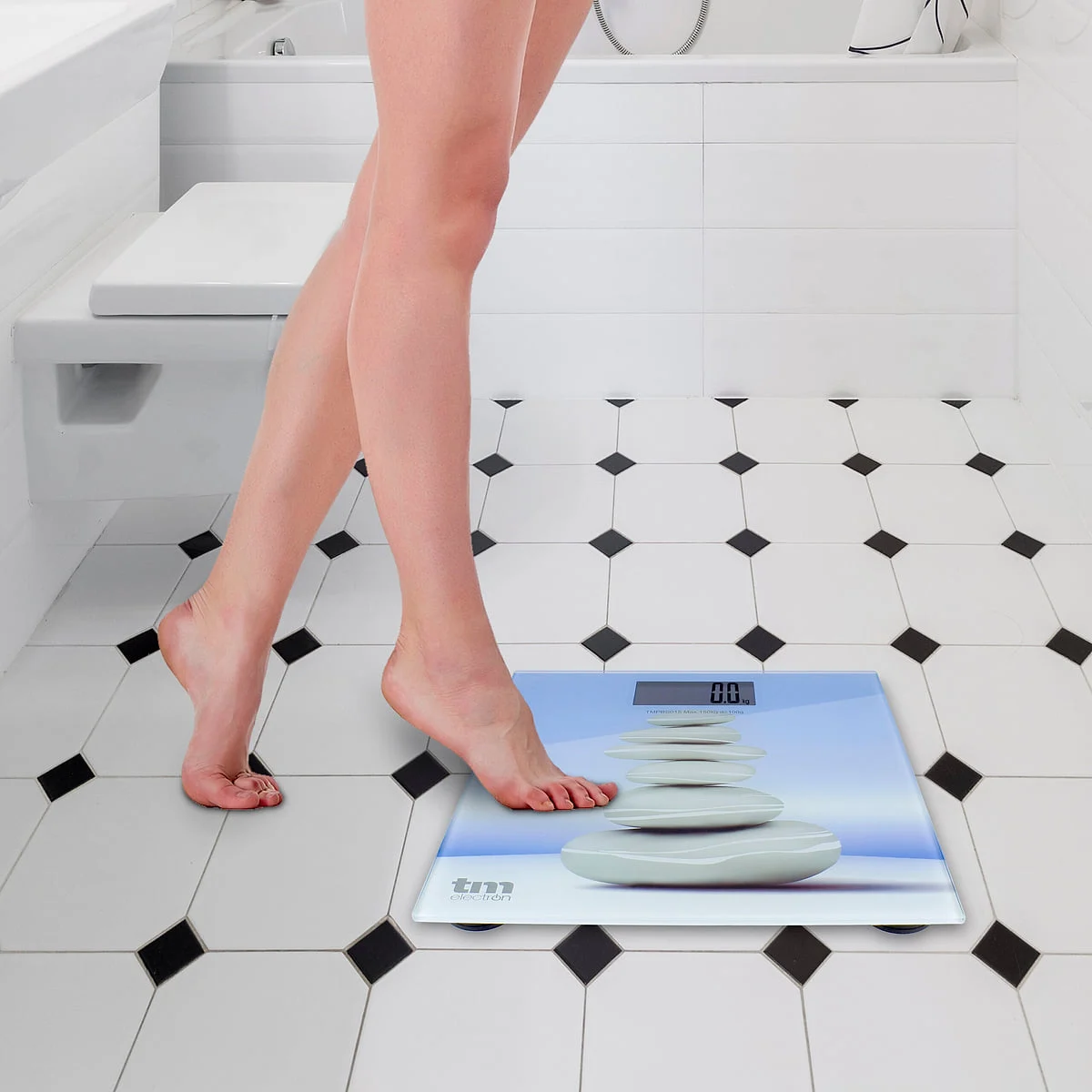 Báscula de baño TM Electron ZEN TMPBS015 150 kg Ultra Fina