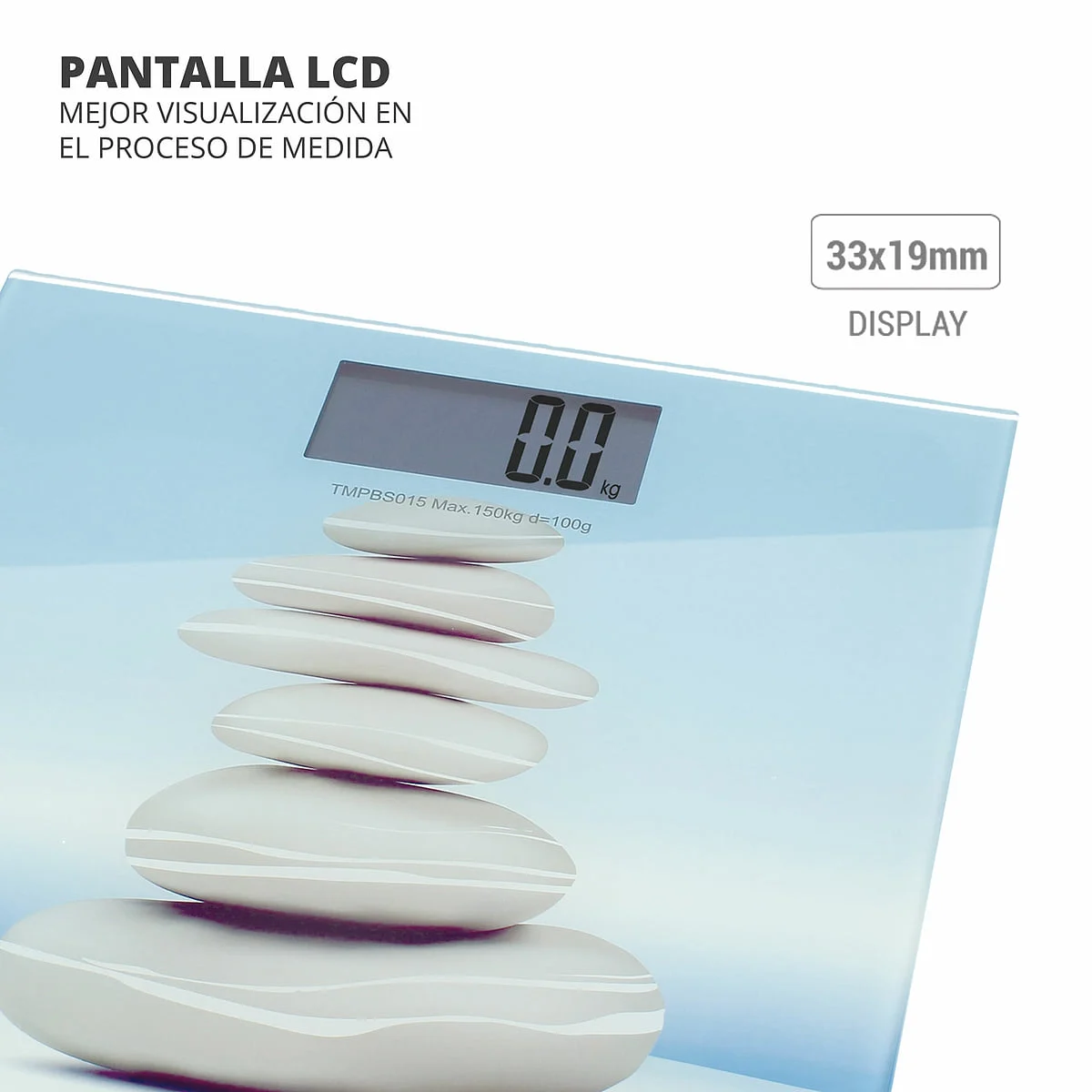 Báscula de baño TM Electron ZEN TMPBS015 150 kg Ultra Fina
