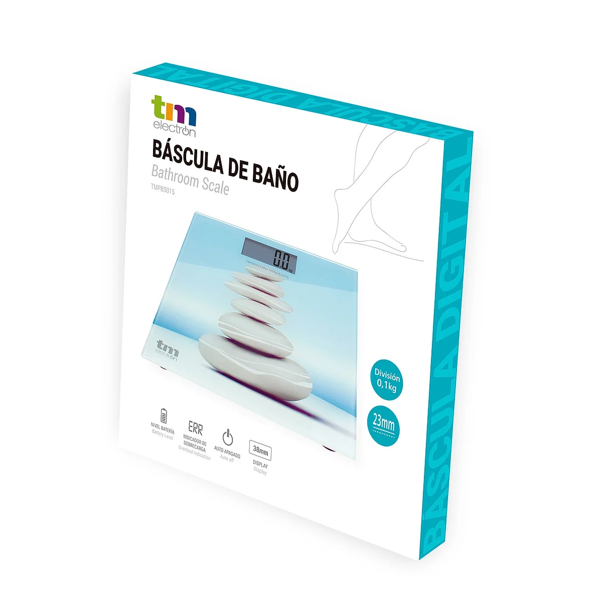 Báscula de baño TM Electron ZEN TMPBS015 150 kg Ultra Fina