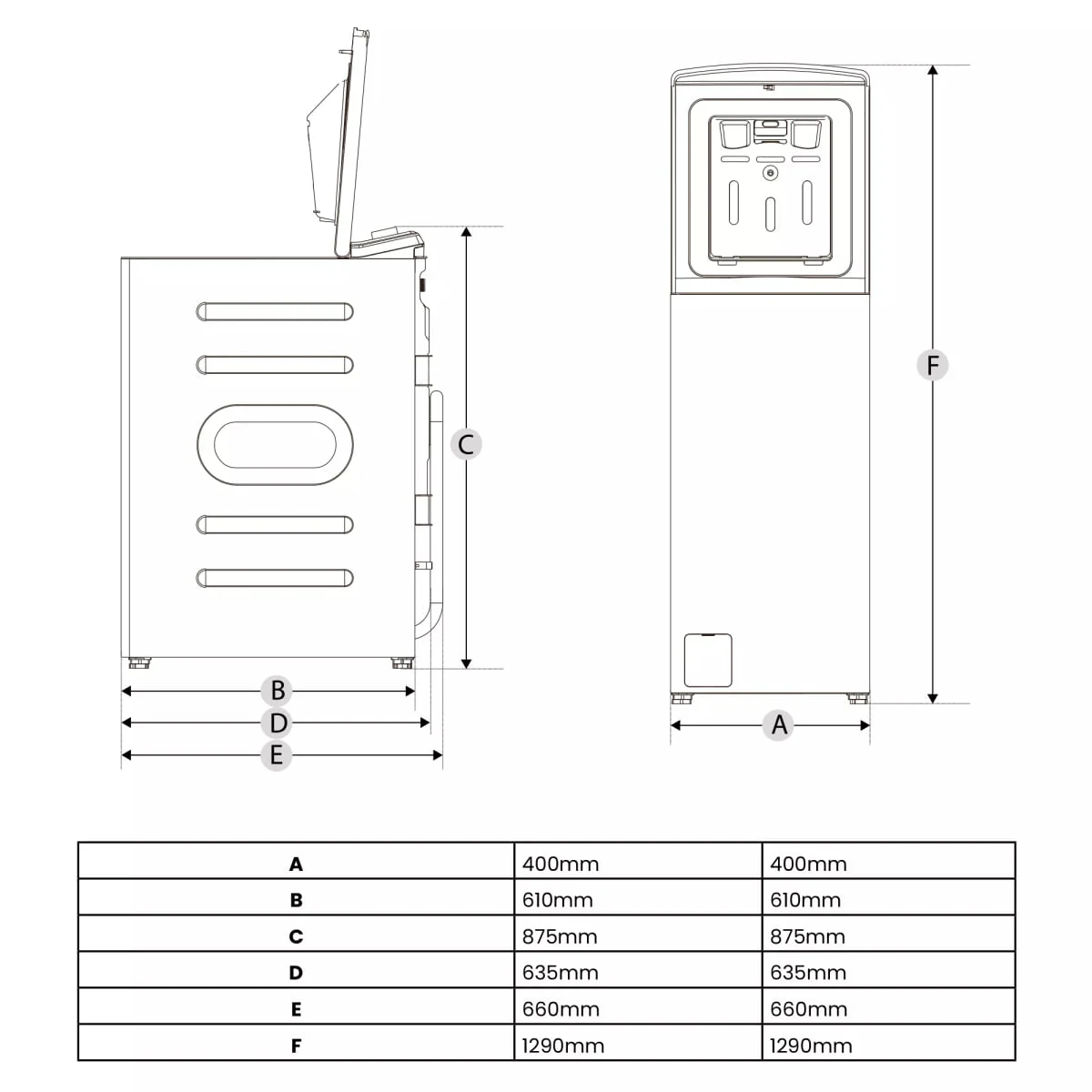 Lavadora Infiniton D TLW722 7 Kg 1200 rpm Clase D Inverter