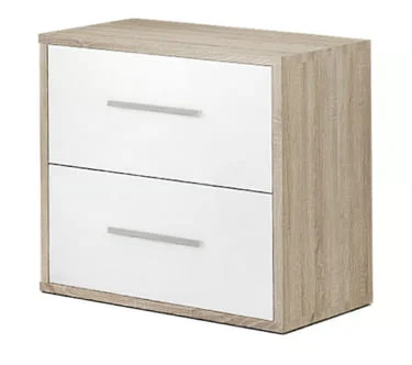 Mesita D SUEÑOS 2 Cajones Cambrian Blanco Montado