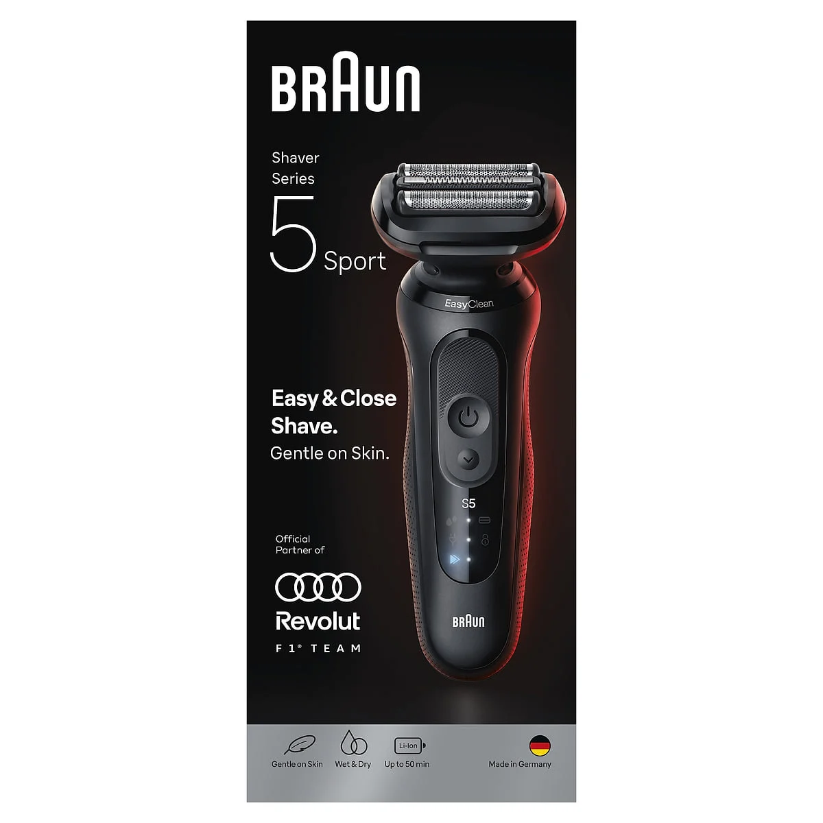 Afeitadora Braun Serie 5 Formula 1 A Prueba de Agua 3 Cuchillas