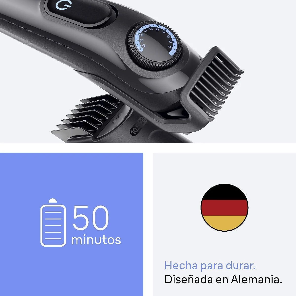 Barbero Braun Series 3 BT 3520 2 Peines para Barba