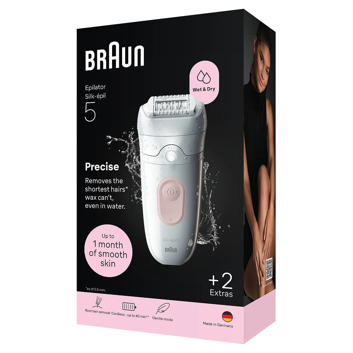 Depiladora Braun Serie 5 Silk Epil 5 28 Pinzas Lavable Blanco