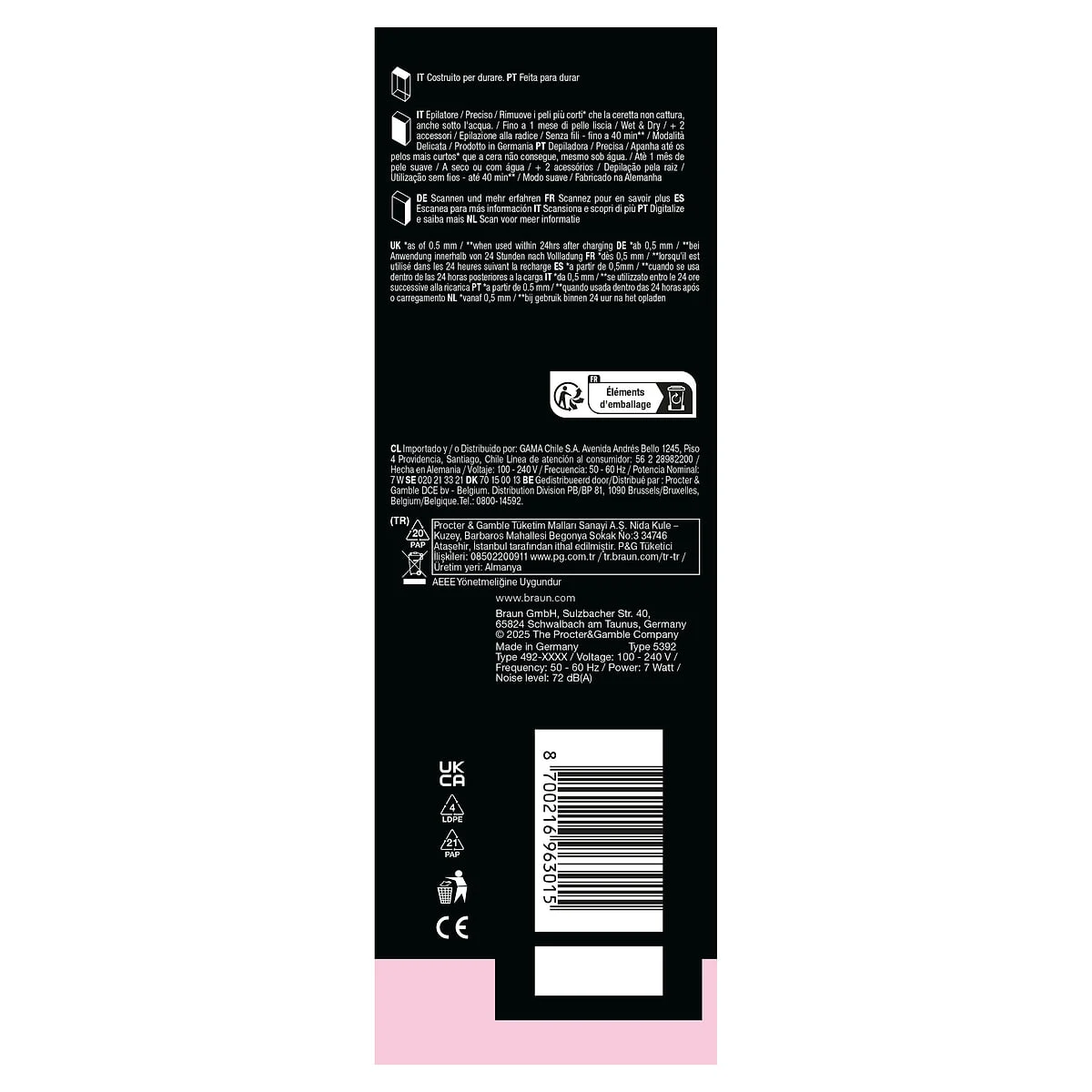 Depiladora Braun Serie 5 Silk Epil 5 28 Pinzas Lavable Blanco