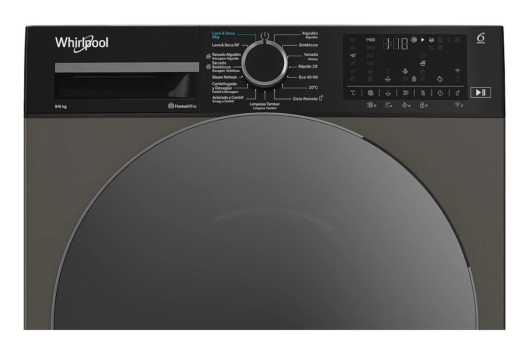 Lavadora Whirlpool LAVADORA SECADORA 9 KG + 6 KG 1400 RPM Clase A+D Metalico