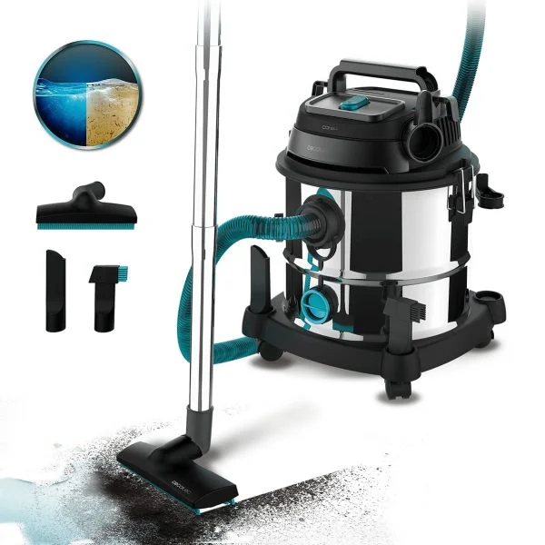 Aspirador Cecotec Solidos y Líquidos Metal Steel Max 20 L 1400 W