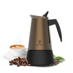 Cafetera italiana Cecotec Picolina 600 Gold 6 Tazas Acero Inoxidable