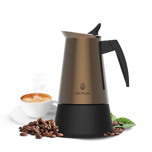 Cafetera italiana Cecotec Picolina 600 Gold 6 Tazas Acero Inoxidable