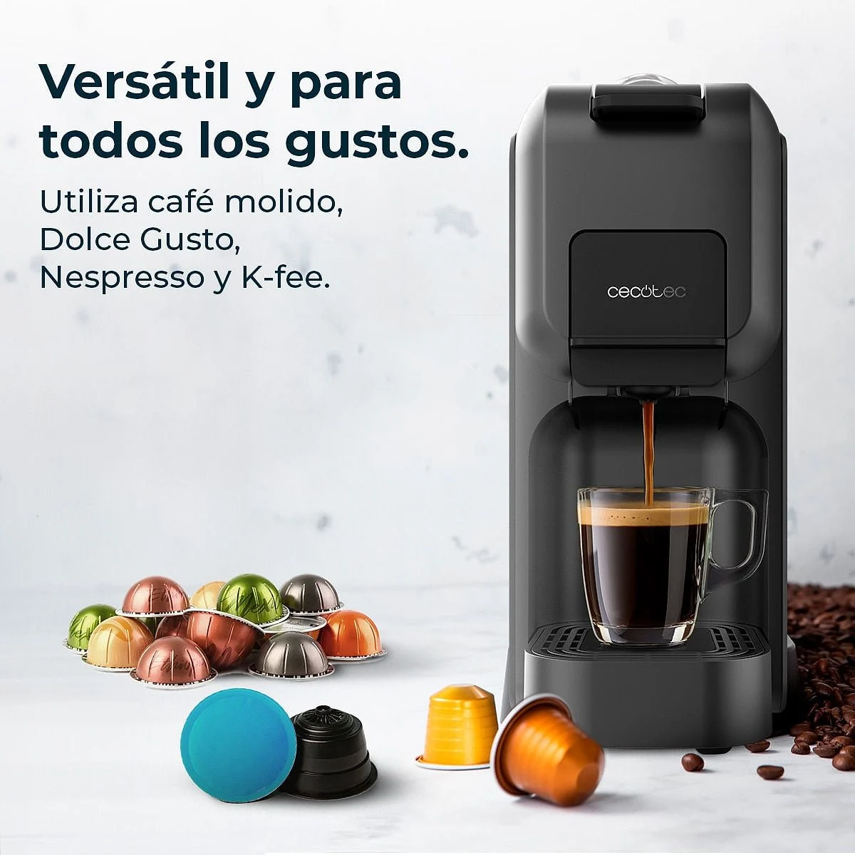 Cafetera Cecotec FreeStyle Compact 4 en 1 1350 W 20 bares Negra