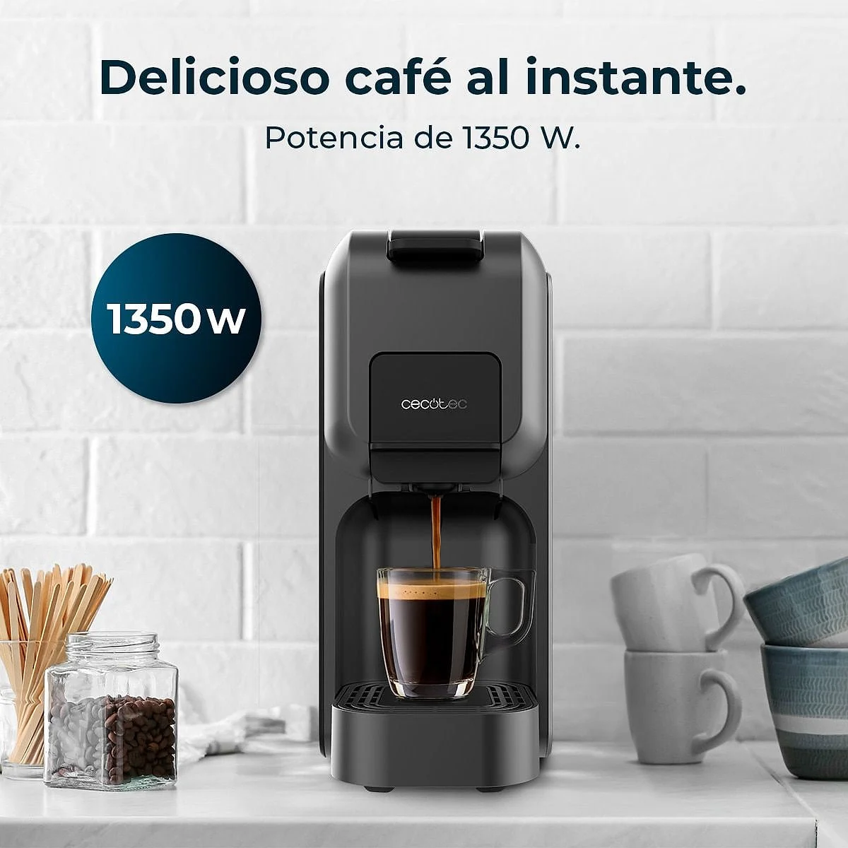 Cafetera Cecotec FreeStyle Compact 4 en 1 1350 W 20 bares Negra