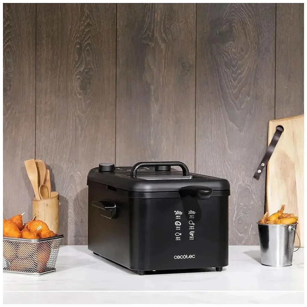 Freidora Cecotec CleanFry Infinity 3000 Black 3L 2400W Temporizador