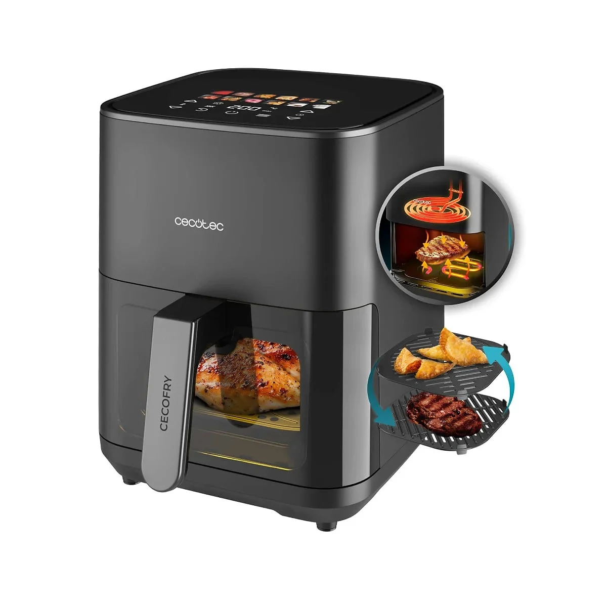 Freidora Cecotec Cecofry&Grill Duoheat 4000 4 L Doble Resistencia
