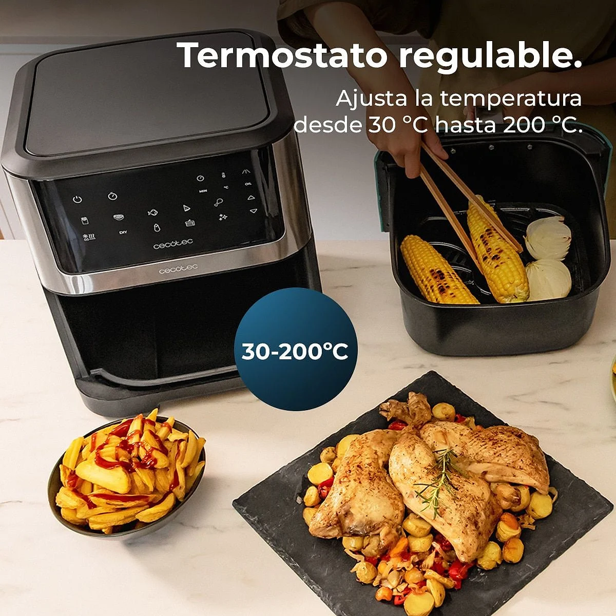 Freidora Cecotec Cecofry Supreme 8000 8 L 1800 W Táctil Inox