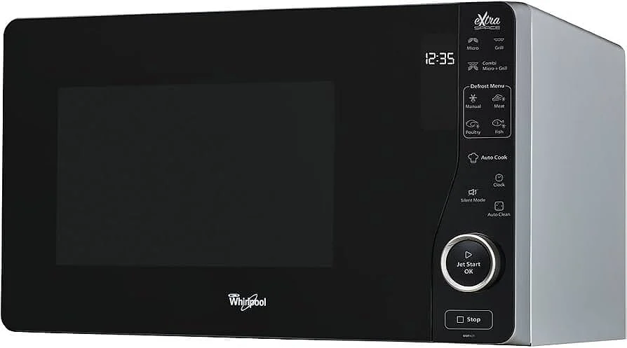 Microondas Whirlpool MWF421SL 25L 800W Grill Inox/Negro