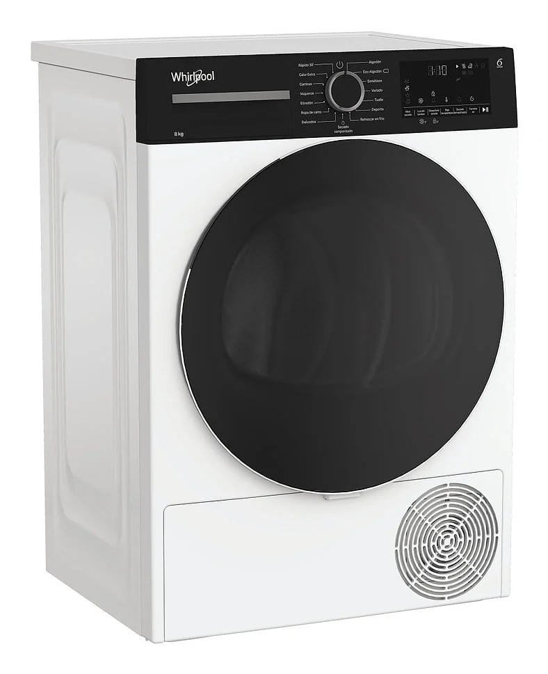 Secadora Whirlpool 8 Kg Clase D Bomba Calor Blanco