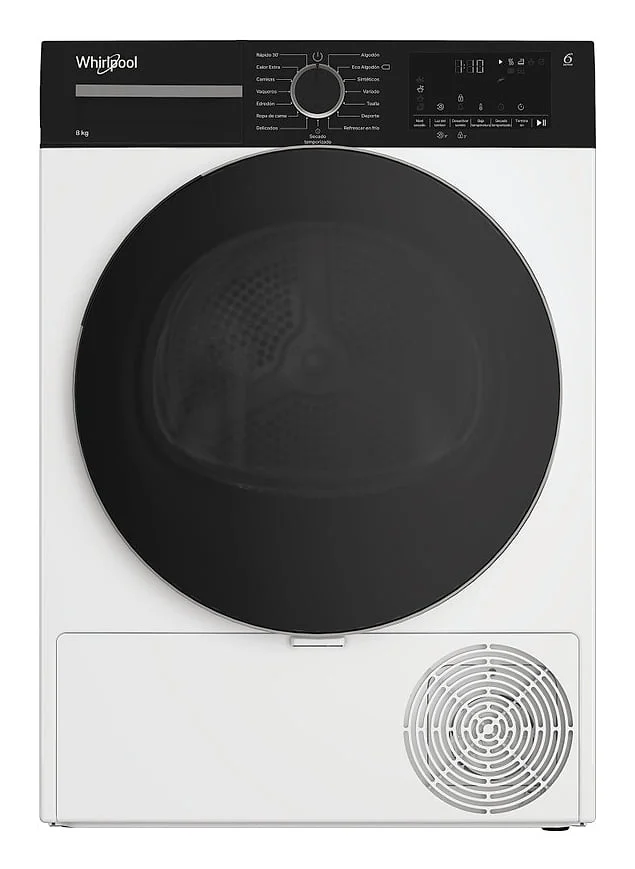 Secadora Whirlpool 8 Kg Clase D Bomba Calor Blanco