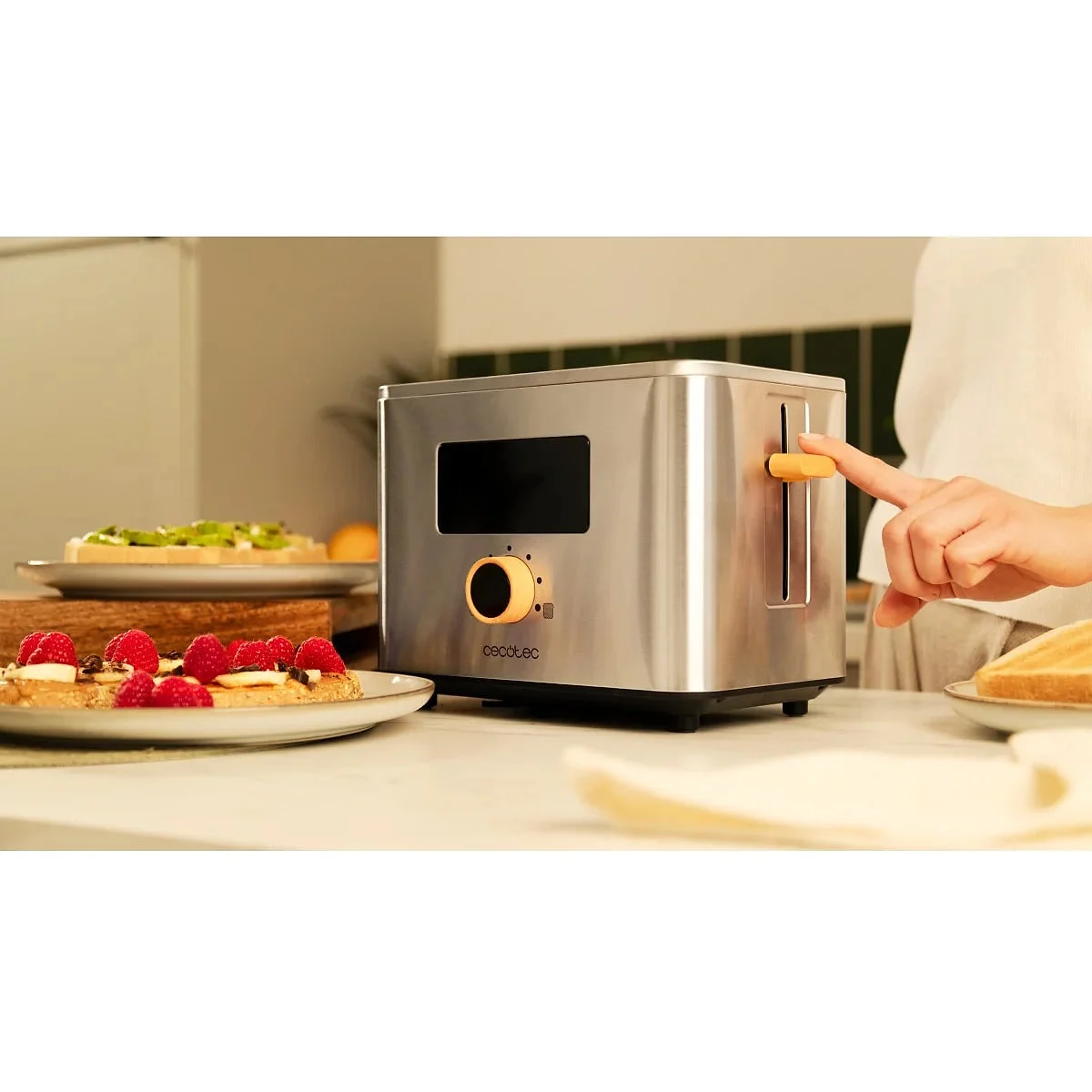 Tostador Cecotec Toast&Taste Double 04843 950W Acero Inoxidable