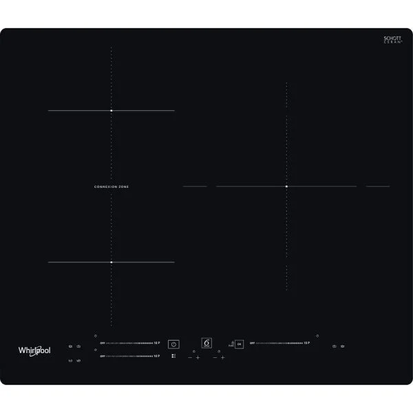 Vitrocerámica Whirlpool WBS5560NE 3 Zonas Inducción 7200 W Negra