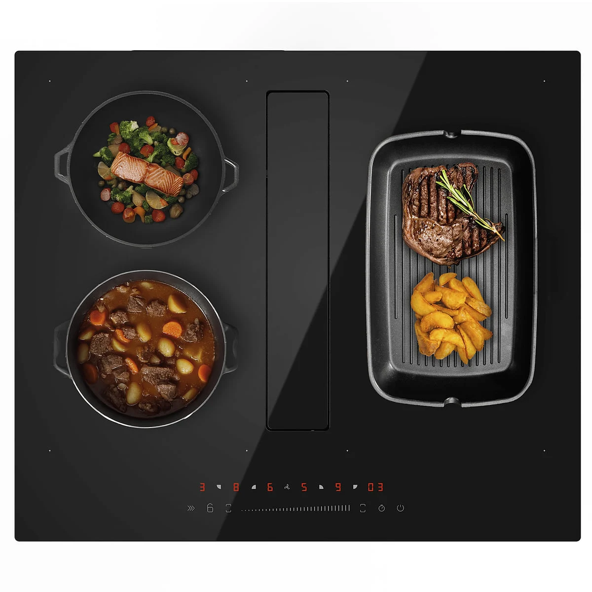 Vitrocerámica Cecotec Inducción Dual Flex 7200 W Squad L 4001