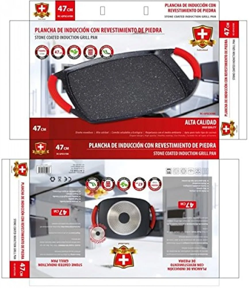 Plancha Asar Thulos RC-GPSC47BR 47 cm Piedra Marrón