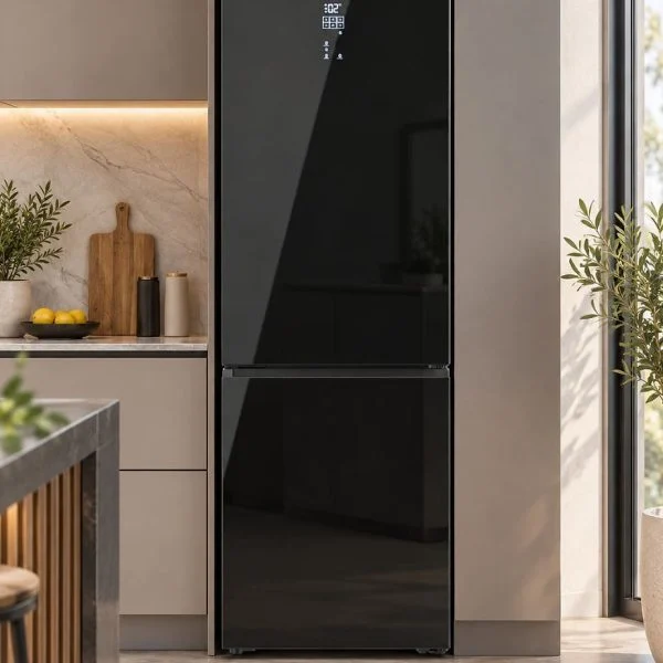 Frigorífico Combi Cecotec 201X60 C Cristal Negro CoolMarket 456 BLACK Glass C