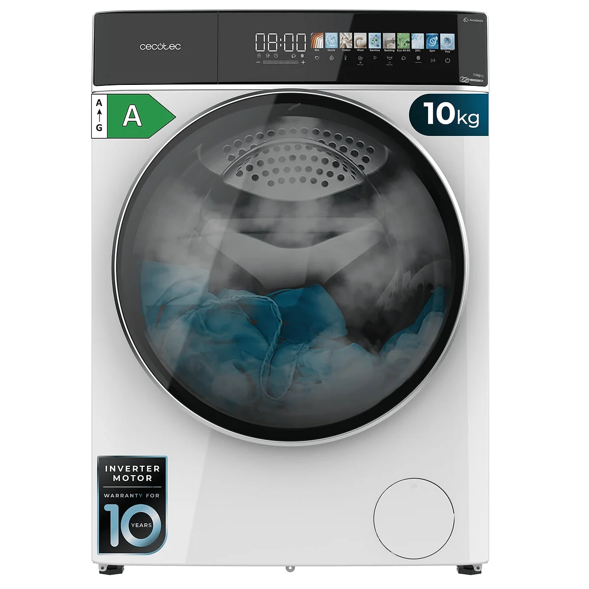 Lavadora Cecotec Bolero DressCode 10900 Autodose 10 Kg 1400 rpm Clase A