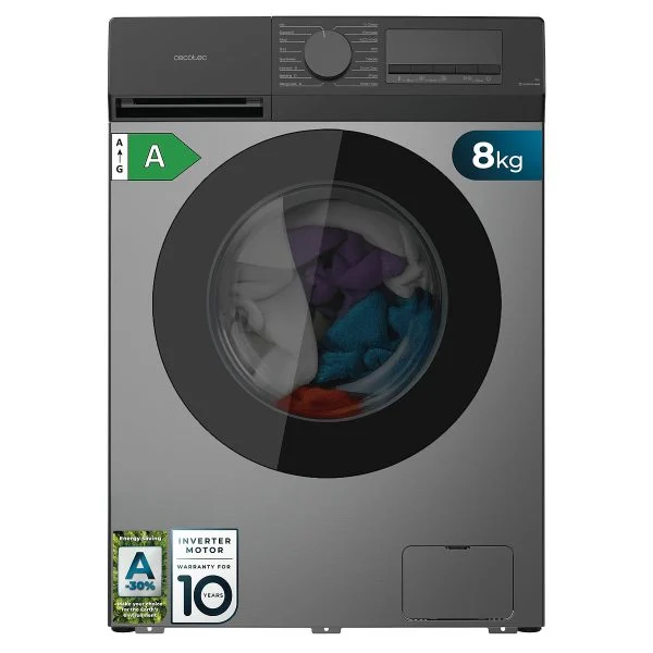 Lavadora Cecotec Bolero DressCode 8450 Inverter 8 Kg 1400 rpm Clase A-20% Inox